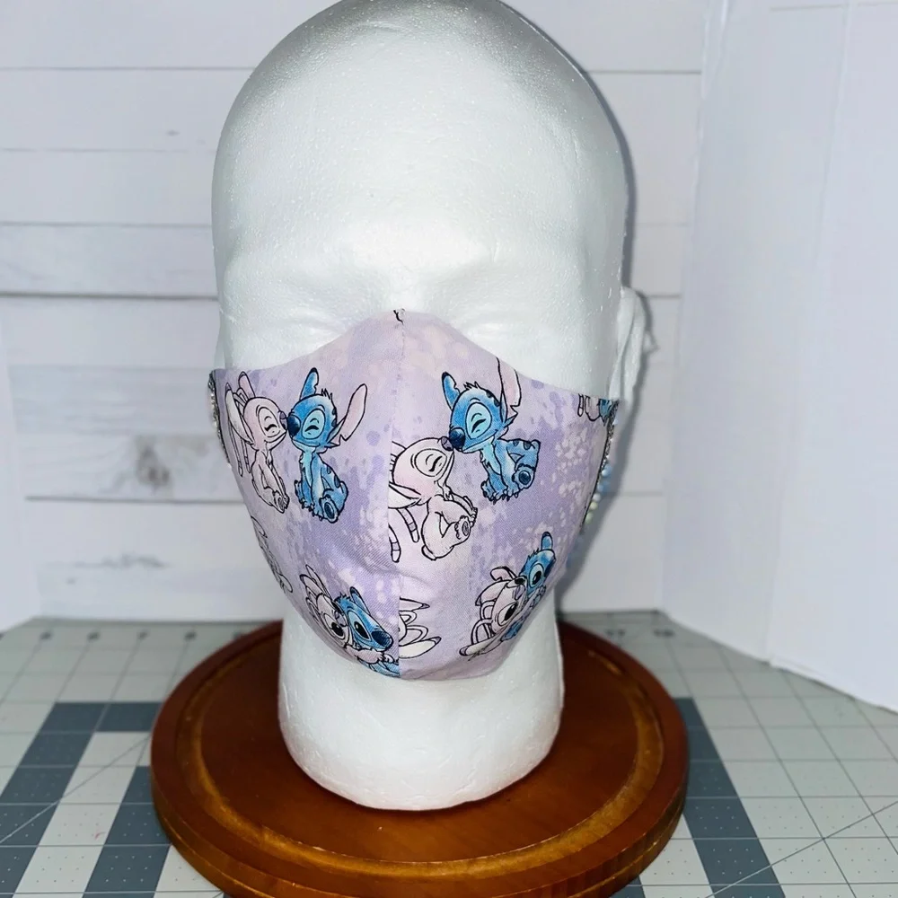 Disney stitch and angel face mask glam